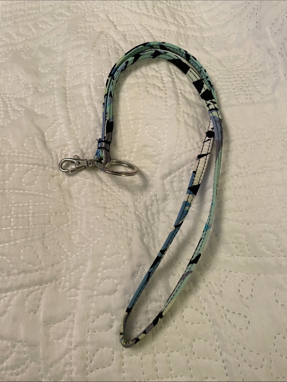 Vera Bradley Fabric Lanyard with Key Fob and Lobster Clasp